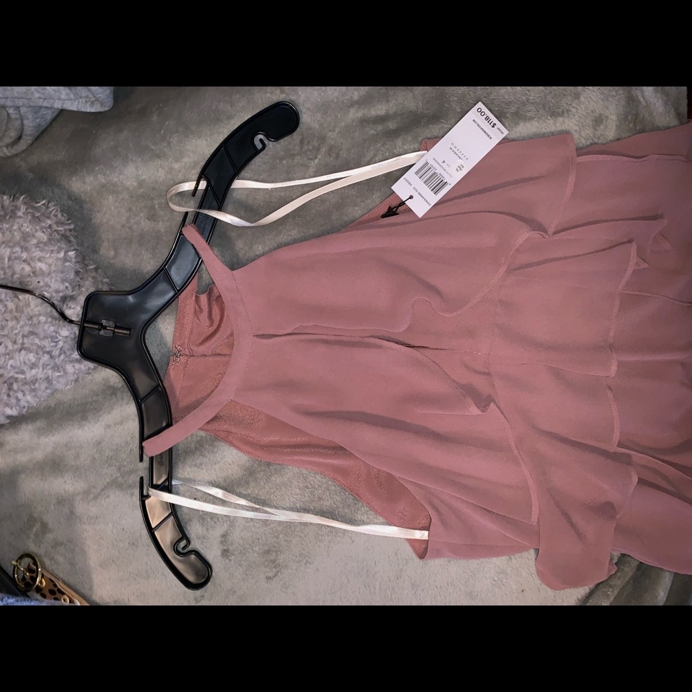 Boho blush pink long formal dress